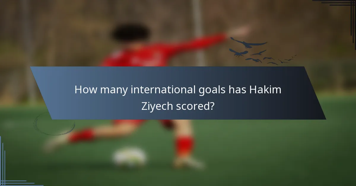 How many international goals has Hakim Ziyech scored?